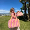 ensemble sac et pochette epponge bambou bonbon ensemble sac et pochette clutch eponge bambou bonbon