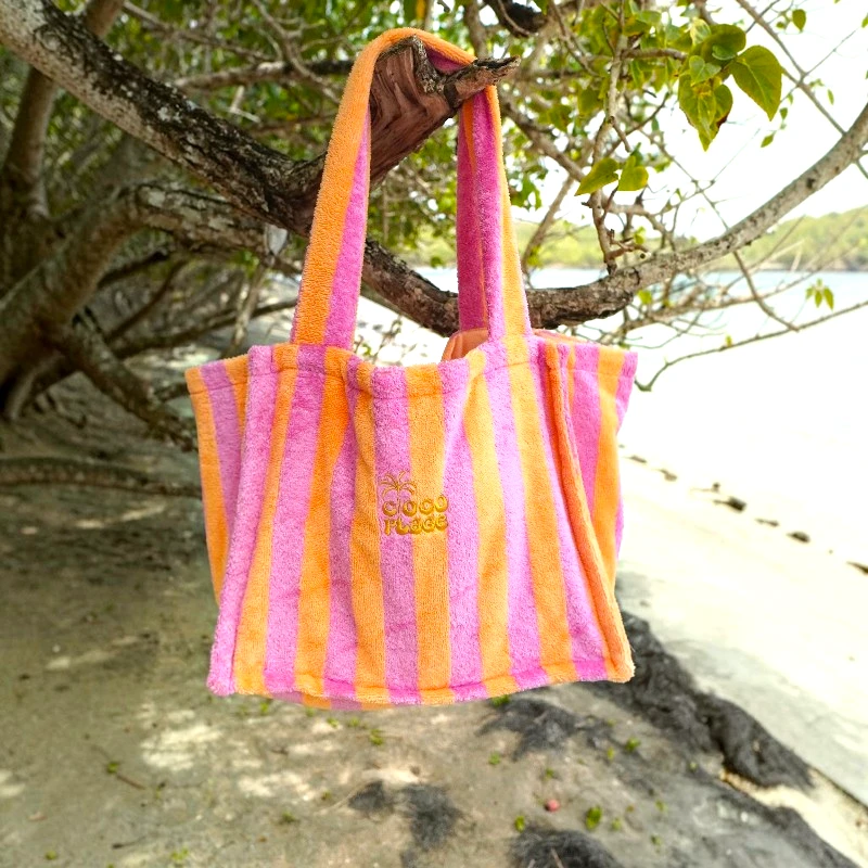 cabas rayure melon bonbon